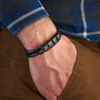 Pulseira Personalizada | Couro + Aço Inoxidável | Oferta Especial