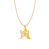 Colar Personalizado Minha Borboleta - Folheado a Ouro - Corte a Laser - Não perde a Cor - Envio Grátis