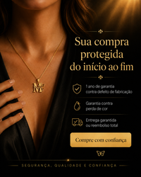 Colar Personalizado My Name Is - Folheado a Ouro - Corte a Laser - Não Desbota - Envio Grátis