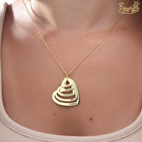 Colar Meus Corações Personalizável - Gravação a Laser - Oferta Especial dia das Mães! ♥