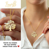 Colar Árvore Da Vida Personalizável - Minha Família - Corte a Laser - Oferta Especial Dia Das Mães! ♥