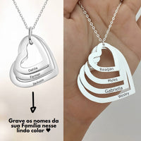 Colar Meus Corações Personalizável - Gravação a Laser - Oferta Especial dia das Mães! ♥