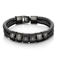 Pulseira Personalizada | Couro + Aço Inoxidável | Oferta Especial