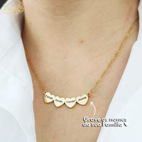 Colar Meus Corações Personalizável - Gravação a Laser - Oferta Especial Dia Das Mães! ♥