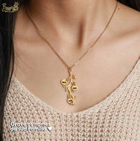 Colar Árvore Celeste Personalizável - Gravação a Laser - Aço Inoxidável / Folheado a Ouro.
