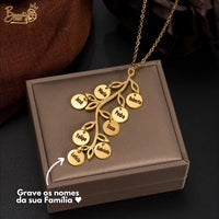 Colar Árvore Celeste Personalizável - Gravação a Laser - Aço Inoxidável / Folheado a Ouro.